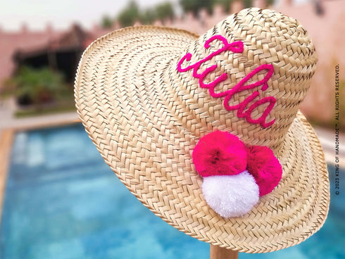 Beach Hat - Personalized Bride Hat - Bridesmaid Gift